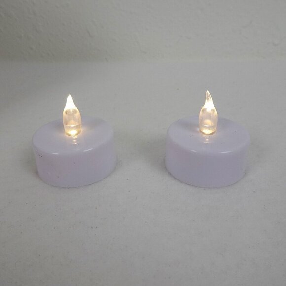80 Pack Flameless Candles Tea Lights Flickering White Base - Picture 1 of 11